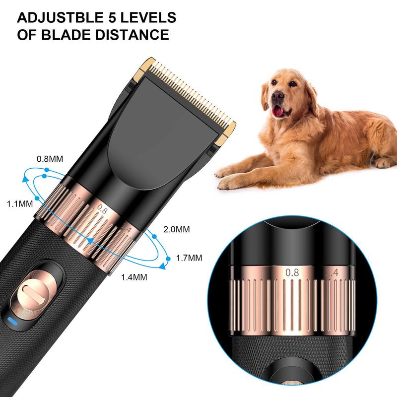 NPET Dog Grooming Clippers, Professional Quiet Dog Grooming Kit, Rechargeable Pet Hair Clippers for Dogs, Cats with Thick & Heavy Coats Normal - PawsPlanet Australia