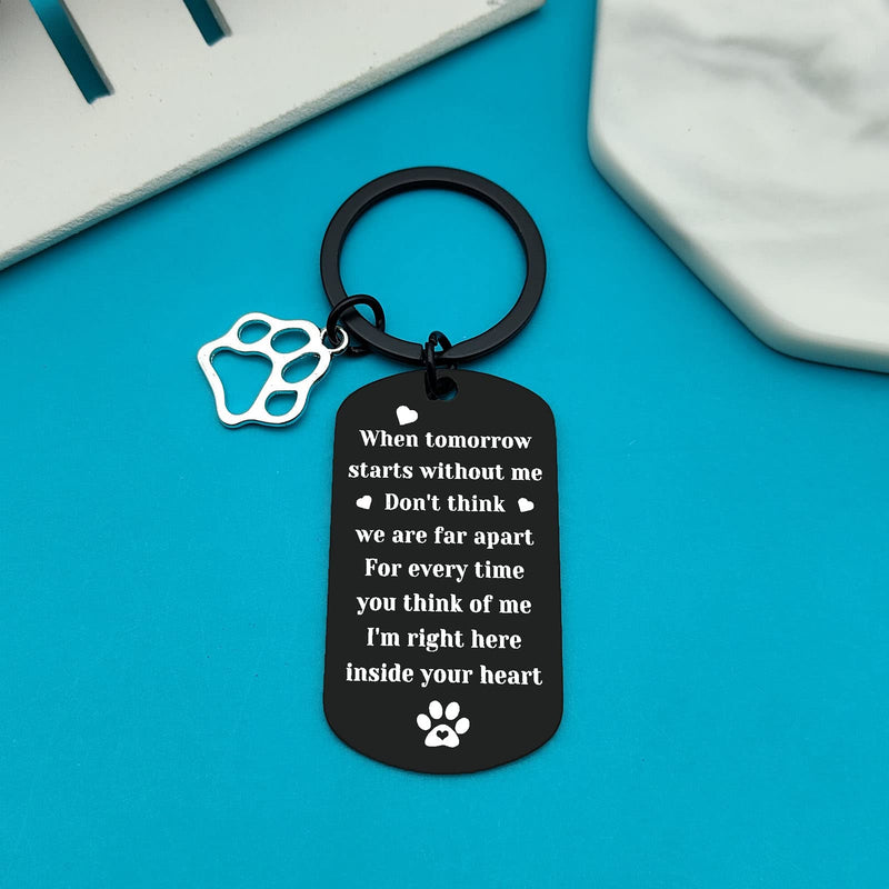 Pet Memorial Keychain Pet Loss Gifts Every Time You Think of Me I'm Right Here Inside Your Heart Keychain Remembrance Gifts for Pet Owner Pet Sympathy Gifts for Loss of Dog or Cat - PawsPlanet Australia