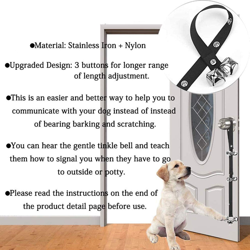 [Australia] - mikesinuo Dog Doorbells Premium Quality for Housebreaking Your Doggy Dogs and House Training Dog Doorbells Adjustable Door Bell Dog 