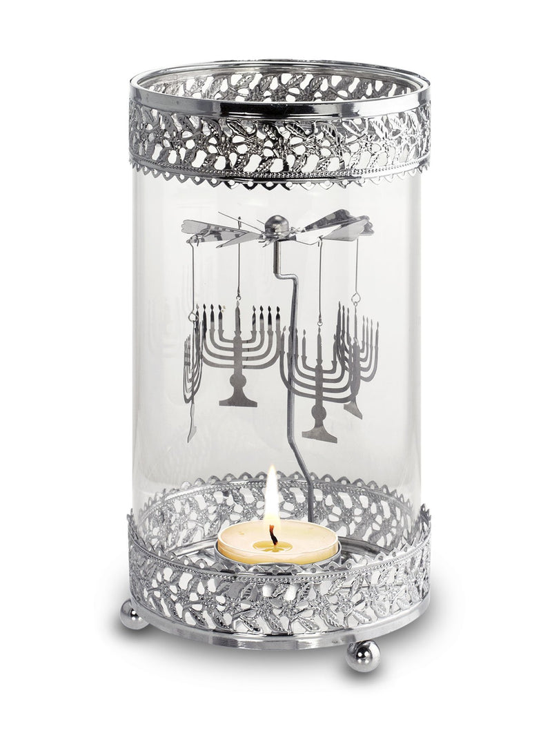 Kovot Holiday Metal Spinning Tea Light Holder (Hanukkah Theme) Hanukkah Theme - PawsPlanet Australia