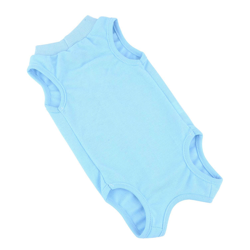 SELMAI Dog Recovery Body Suit Cat after Surgery Abdominal Wound Protector E Collar Alternative Puppy Wearing for Skin Diseases Surgical Care Pet Prevent Licking Multi Color Various Pattern Blue S S:back:20cm/7.87",chest:29cm/11.42" - PawsPlanet Australia