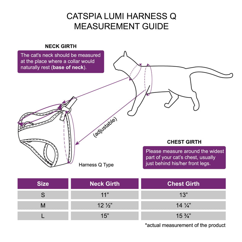 [Australia] - CATSPIA Lumi Q Harness Small Grey 