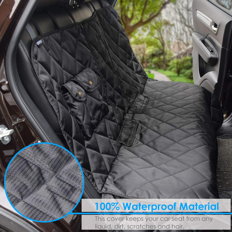 [Australia] - URPOWER Dog Seat Covers 100% Waterproof Pet Car Seat Cover Nonslip Bench Seat Covers Armrest Compatible for Back Seat with Pet Seat Belts for Cars Trucks & SUVs 56"x49" 