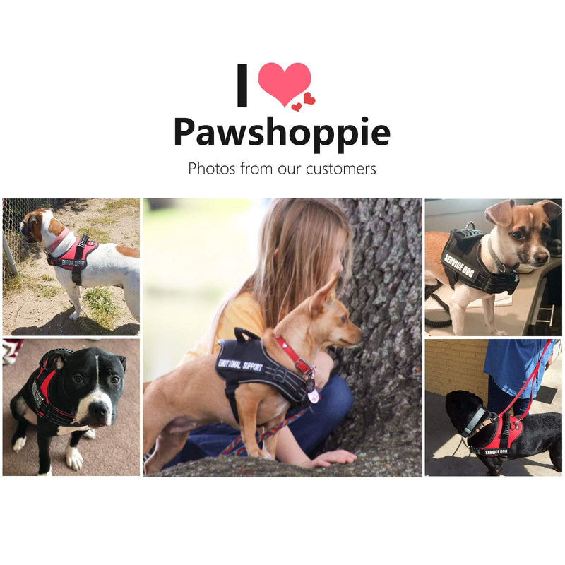 [Australia] - pawshoppie Real Reflective Service Dog Vest Harness Including 2 Free Removable Service Dog and 2 Emotional Support Patches, Comfortable Padded Dog Training Vest with Handle, Red/Black/Pink/Camo M(Girth:25-31'') 