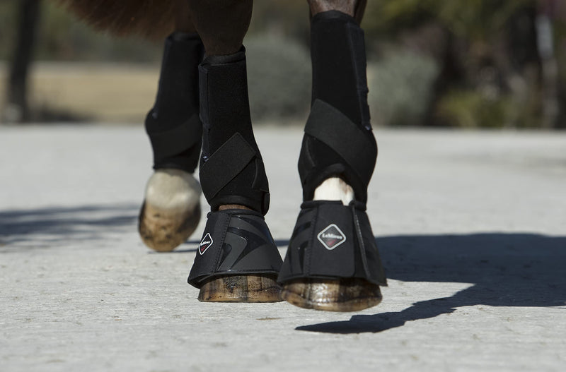 LeMieux ProShell Over Reach Horse Boots Pair with Strike Proof Shell, Neoprene Lining & Collar - Water Resistant - Equestrian Footwear M Black - PawsPlanet Australia