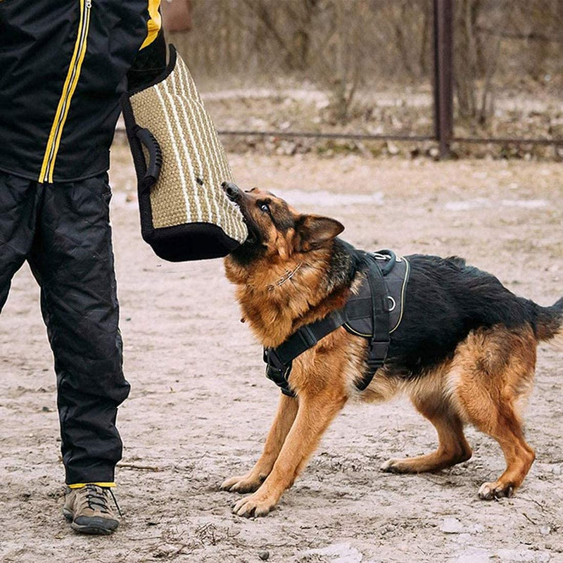 Dog Bite Sleeve Training Protection,Bite Protection Sleeve,Soft Jute Cover for Bite Protection Sleeves Handmade with a Handle for Dog Training- Black - PawsPlanet Australia