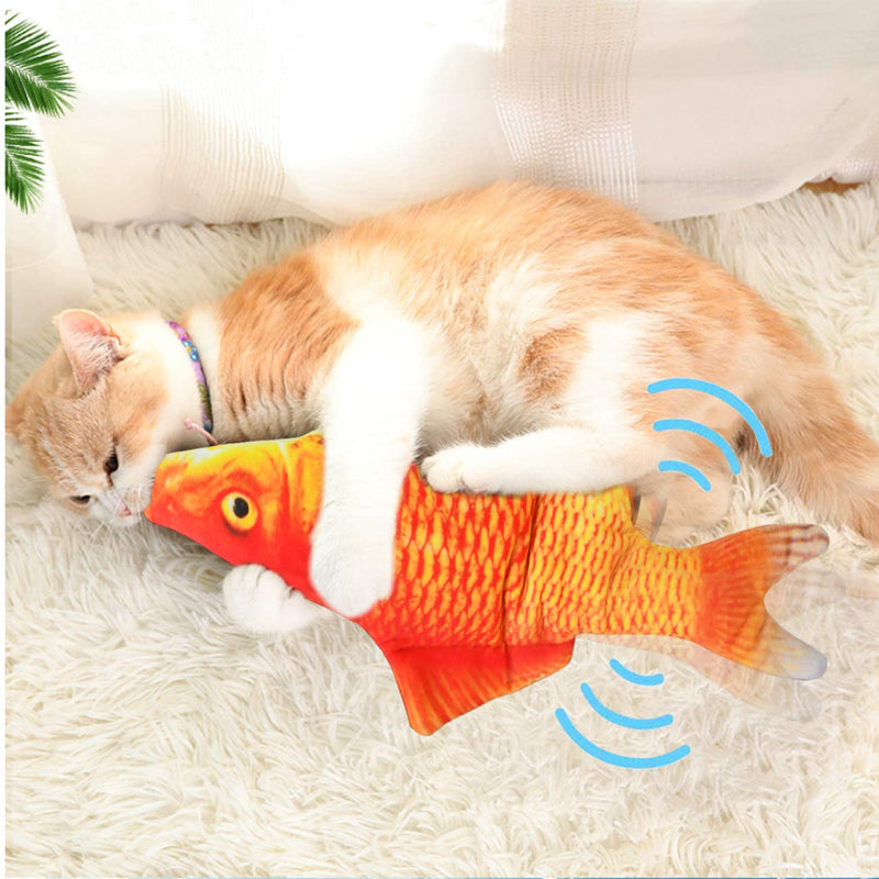 [Australia] - Senneny 2 Pack Electric Moving Fish Cat Toy, Realistic Plush Simulation Electric Wagging Fish Cat Toy Catnip Kicker Toys, Funny Interactive Pets Pillow Chew Bite Kick Supplies for Cat Kitten Kitty 