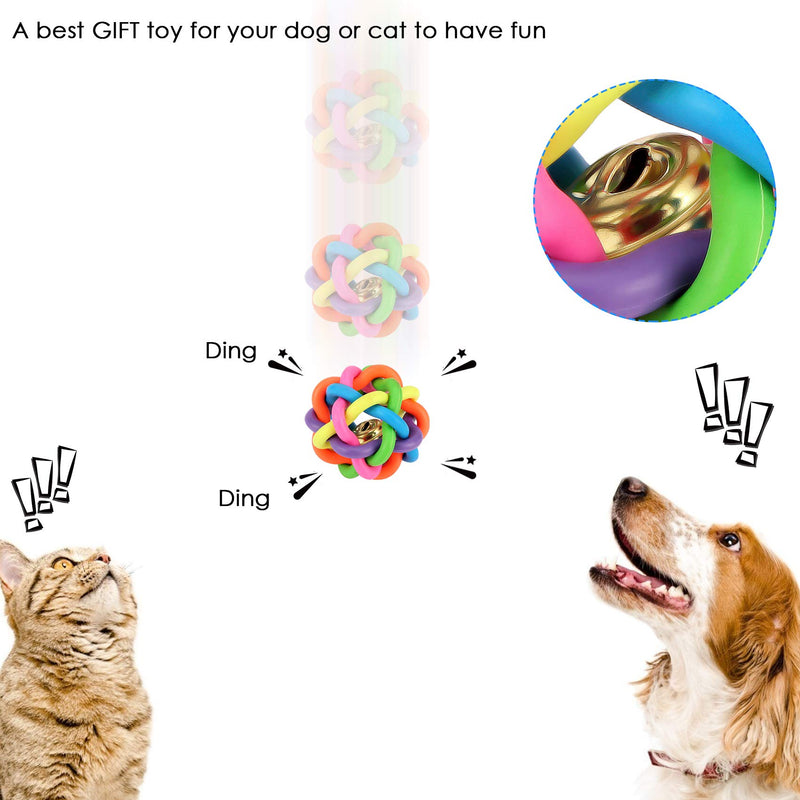 Felenny Pet Dog Cat Balls Toys Natural Rubber Dog Ball Dog Puppy Dental Teething Healthy Teeth Gums Chew Interactive Training Play Ball - PawsPlanet Australia