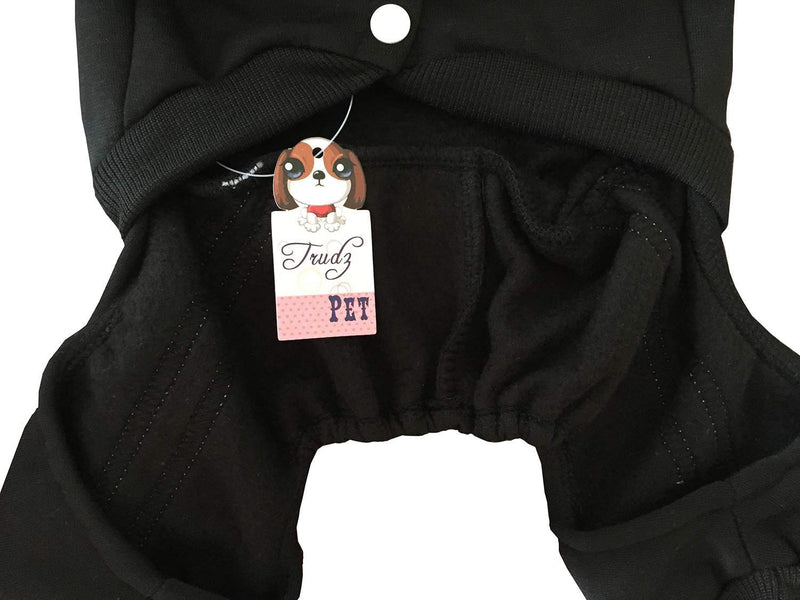 Dog Hoodies Dog Clothes Apparel 4 Legs Jumpsuit Football MVP Fleece Sweater Winter Sweat Shirt Warm Cotton Hoodie for Small Dog Medium Large Dog Cat (Black, XS) Black - PawsPlanet Australia