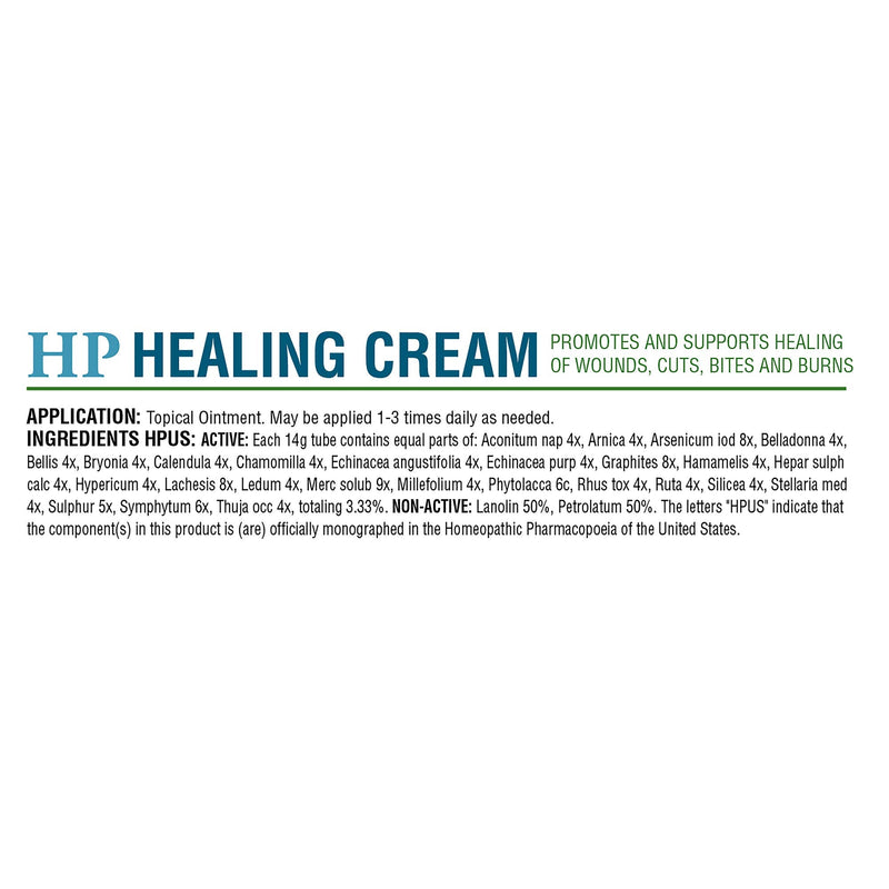 HomeoPet HP HEALING CREAM - 100% Natural Pet Medicine. Topical ointment for wounds, cuts, bites, burns, skin irritations, surface tissue damage. Animals of all ages. Patented formula 1 white - PawsPlanet Australia