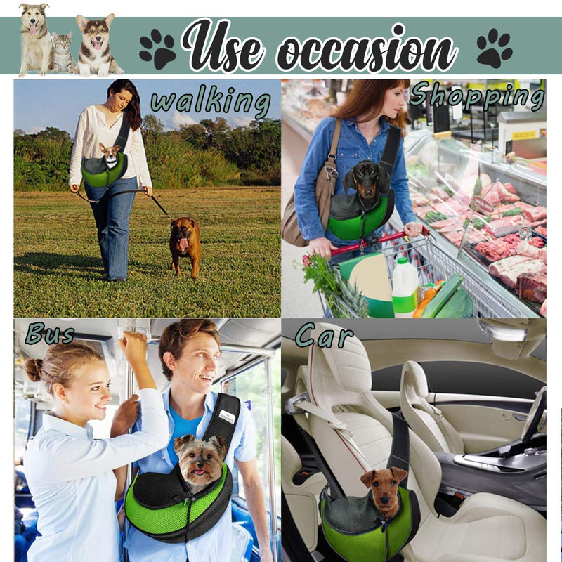 GHIFANT Sling Bag Carrier for Pets Cats Dogs Rabbits Front Pocket Travel Safe Breathable Mesh Washable Pet Carrier with Adjustable Strap - PawsPlanet Australia