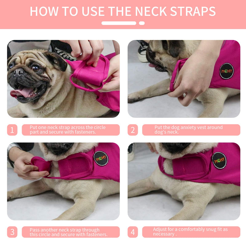 MCHY Dog Anxiety Vest, Anxiety Relief for Dogs, Dog Calming Coat (Pink S) Small Pink - PawsPlanet Australia