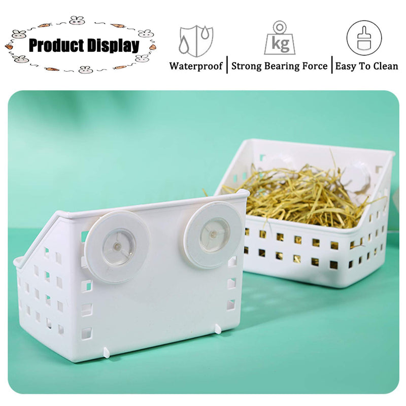 PINVNBY Rabbit Hay Feeder Crate Pet Bowl Indoor Hay Rack Manger Removable Hanging Hay Food Bin Feeder for Rabbit Guinea Pig Chinchilla and Other Small Animals - PawsPlanet Australia