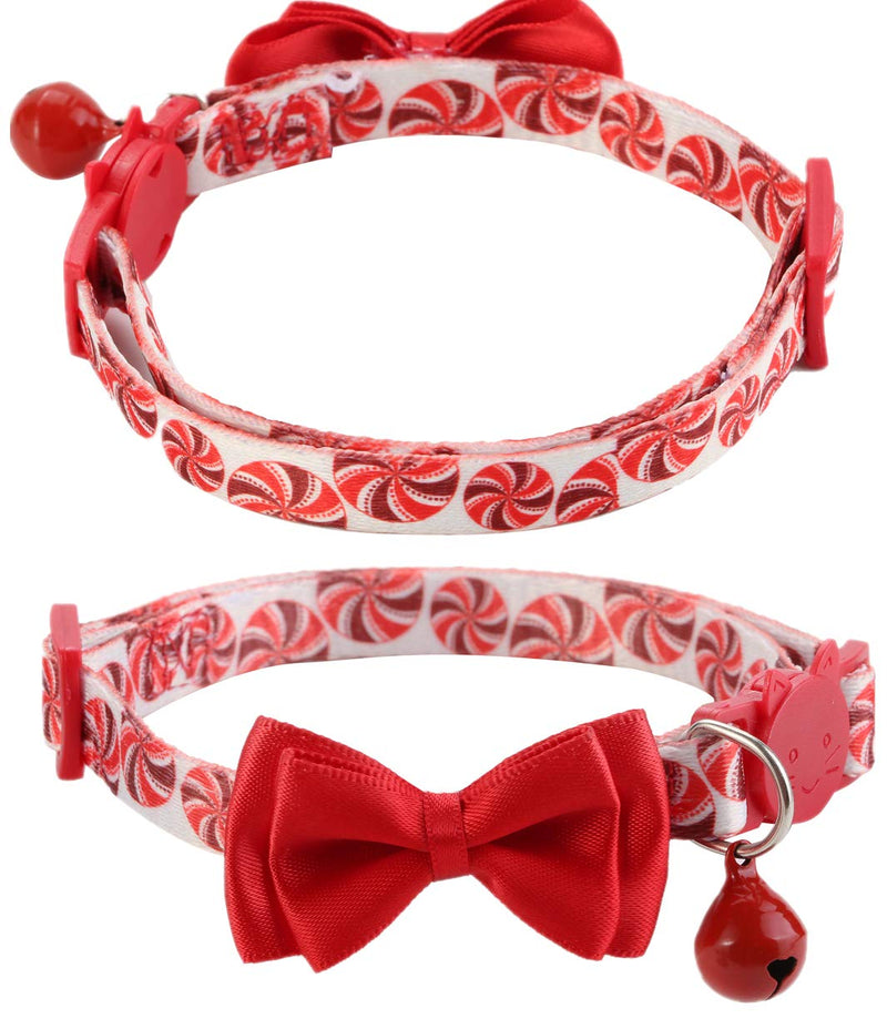 BoomBone 2 Pack Christmas Cat Collar,Puppy Collar with Bell Pattern A - PawsPlanet Australia