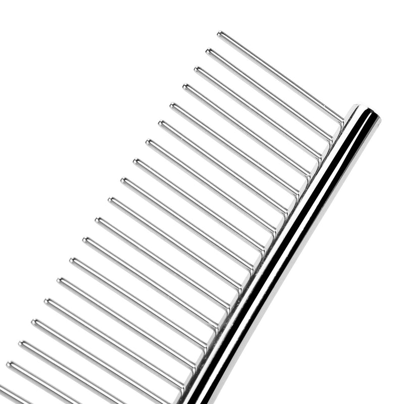 Dog Combs, Curved Stainless Steel Comb for Dogs, Pet Grooming Opening Knot Comb, Hair Removal Brush, Dog Grooming Tools for Long and Short Hair Dogs, Cats(A) A - PawsPlanet Australia
