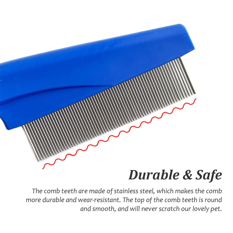 ZENVALY Flea Comb, Flea Tear Stain Remover Comb, Lice Comb Dust Comb for Cats Dogs, Pet Comb Removing Fleas, Comb for Lice Knots Dirt, Green - PawsPlanet Australia