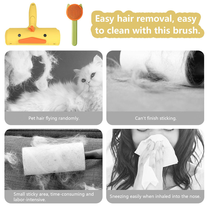 Pet hair remover lint roller, lint roller for dog hair and cat hair, reusable pet brushes, cat brush, dog brush, self-cleaning fur brush cat for sofa, bed, carpet - PawsPlanet Australia