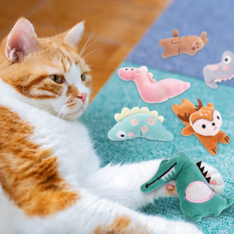 Tiibot 12 Pieces Catnip Toys Cat Toys for Indoor Cats Interactive Plush Cat Chew Toys Cat Pillow Toys for Cat Kitten Kitty Entertaining Playing Teeth Cleaning, 12 Styles - PawsPlanet Australia