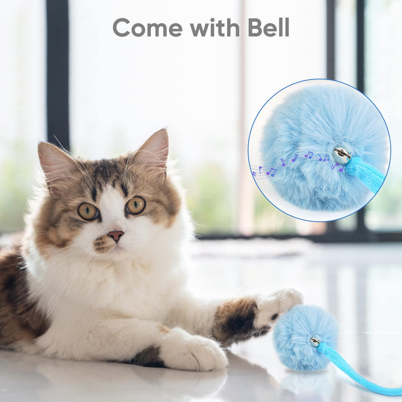 FURJOY Cat Spring Toy, Self-Play Hanging Stretchy Cat Spring with Bell, 3-Piece Soft Plush Interactive Cat Toy for Hunting and Playing - PawsPlanet Australia