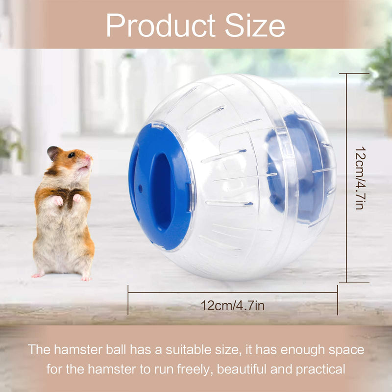 Dwarf Hamster Ball 2 PCS Small Hamster Exercise Balls Running Wheel Cute Jogging Balls Toys Relieve Boredom Interactive Toys For Dwarf Hamster Small Pet(Blue and Orange) - PawsPlanet Australia