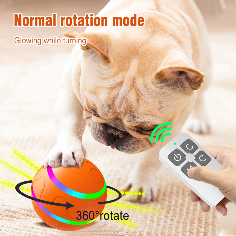 Interactive Dog Toys, Peppy Pet Ball for Dogs Wicked Ball Active Rolling Ball for Boredom Indoor Outdoor, Remote Control Self Moving Motion Activated Ball Smart USB Rechargeable Spinning Dog Ball Toy - PawsPlanet Australia