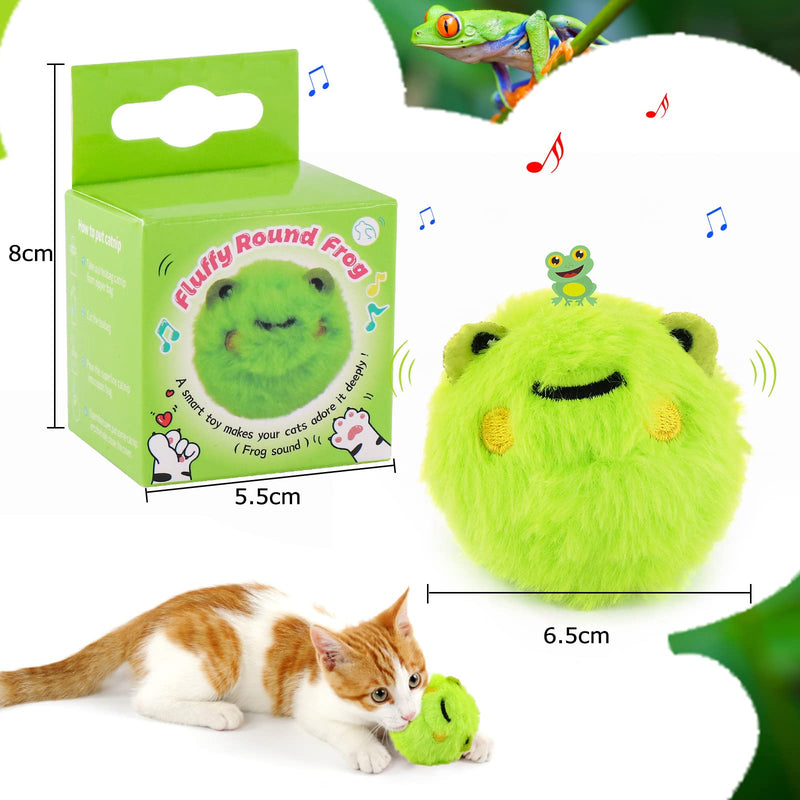 Cat Toy with Catnip, Interactive Cat Ball Electric with Sound, Cat Toy for Cat Exercise Green - PawsPlanet Australia