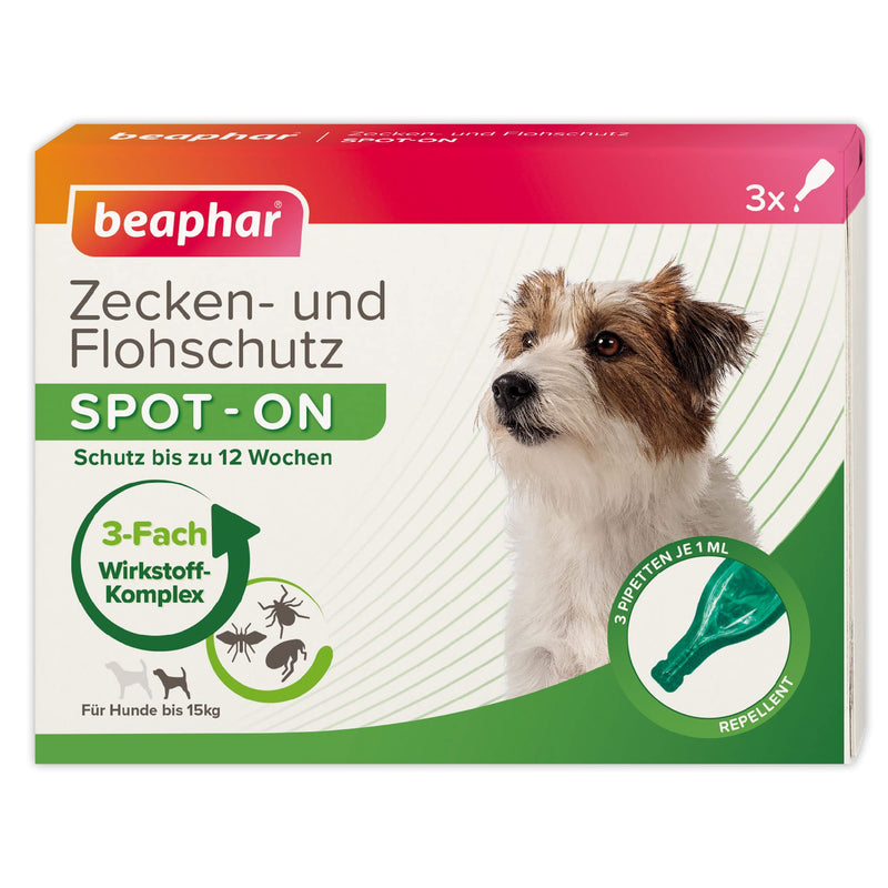 beaphar tick and flea protection SPOT ON for dogs up to 15 kg - PawsPlanet Australia