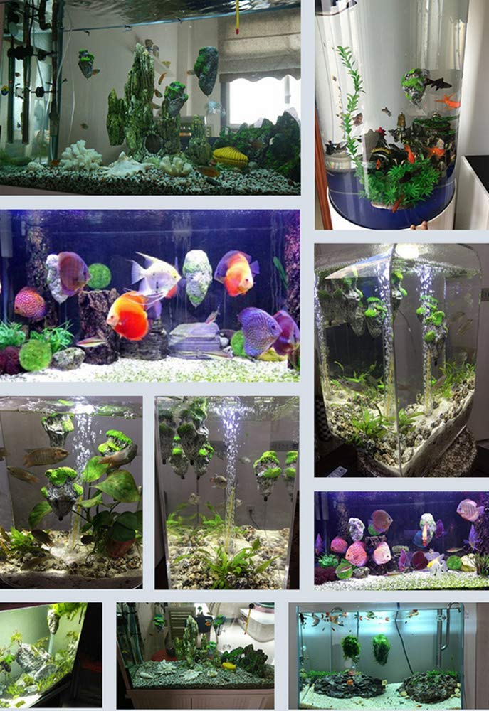 [Australia] - Hewnda Aquarium Decorated with Suspended Rock - Floating Moss Rock Resin Stone - Fish Tank Decorated Rock, Aquarium Rock Magic Hallelujah Floating Garden Reconstruction Pandora (Small) 