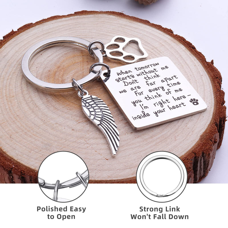 Esteopt Loss of Pet Keychain, Dog Memorial Gifts Dog Remembrance Keychain, Memorial Dog Keyring with Small Box, Keychain Jewelry Sympathy Gift for Pet Dog Cat Lover - PawsPlanet Australia