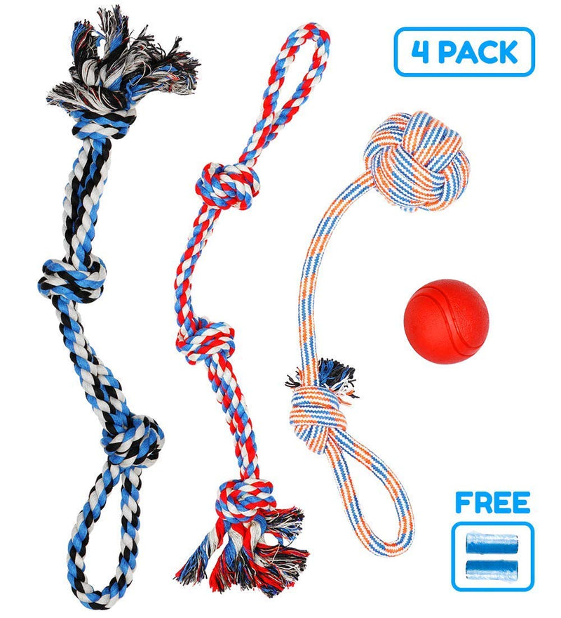 XL Dog Rope Toys for Aggressive CHEWERS - Large Dog Ball for Large and Medium Dogs - Benefits Non-Profit Dog Rescue - Large Floss Rope for Dogs Dental Health - 100% Cotton Rope Toy for Large Dogs - PawsPlanet Australia