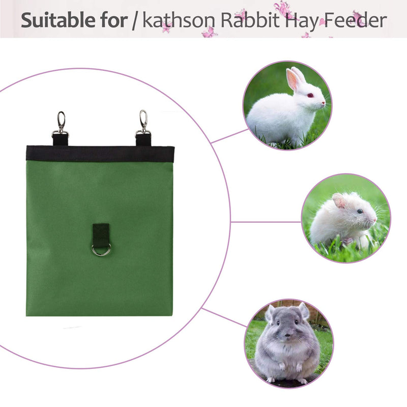 kathson Bunny Hay Feeder Bag, Small Animal Hanging Feeder Sack Hay Bag Holder with Rabbit Water Bottle Automatic Dispenser Water Feeder for Guinea Pig Hamster Chinchilla Hedgehog(2PCS) - PawsPlanet Australia