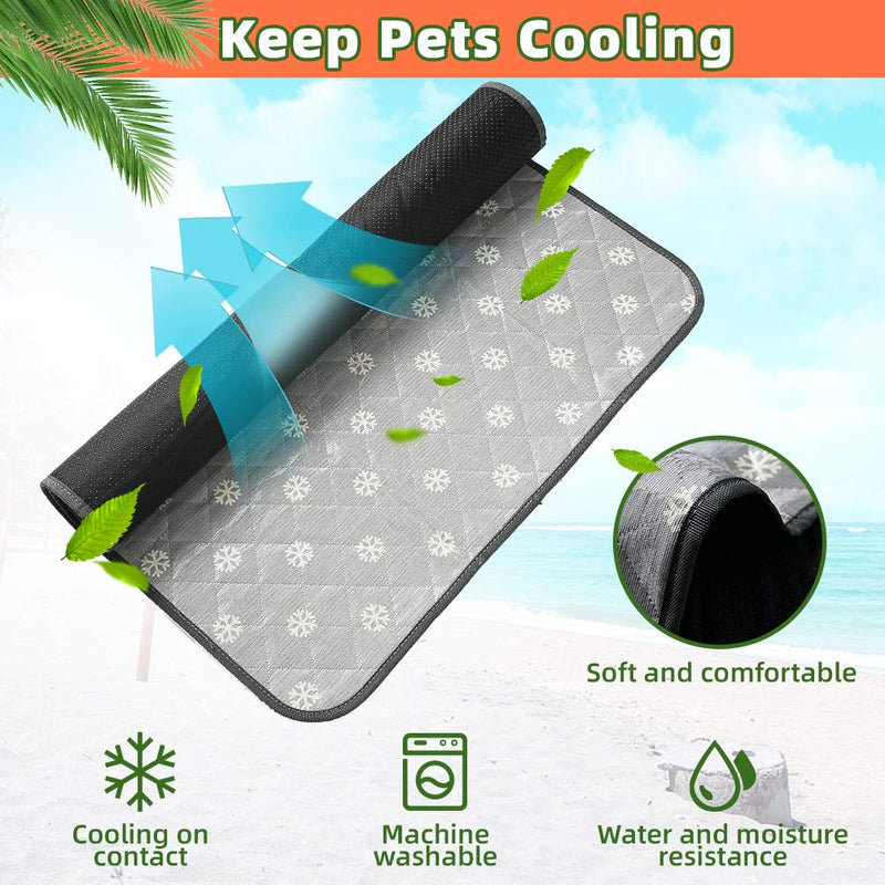 EXPAWLORER Pet Cooling Mat for Dogs Cats, Summer Dog Sleeping Mat Blanket, Waterproof Reusable Dog Pee Pads Medium (22.8*34.6in) - PawsPlanet Australia