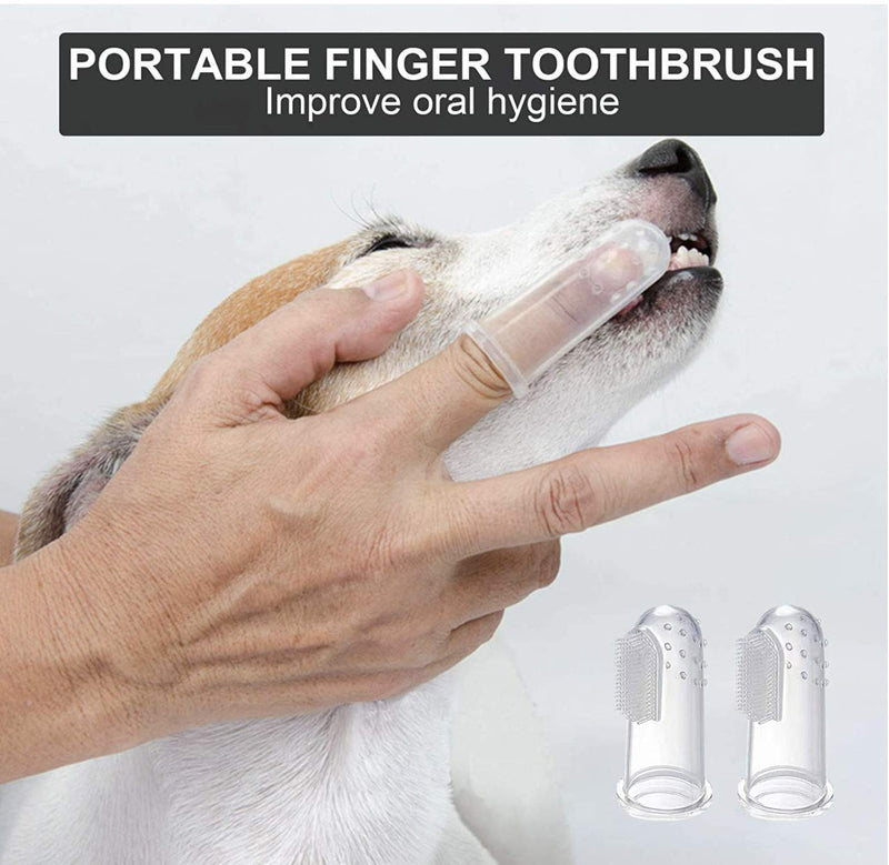 Nutri Nuts Dog Toys for Aggressive Chewers Indestructible Tough Durable Dog Toothbrush Toys Dogs Dental Care Teeth Cleaning (Finger brush Toothbrush - Set of 2) - PawsPlanet Australia