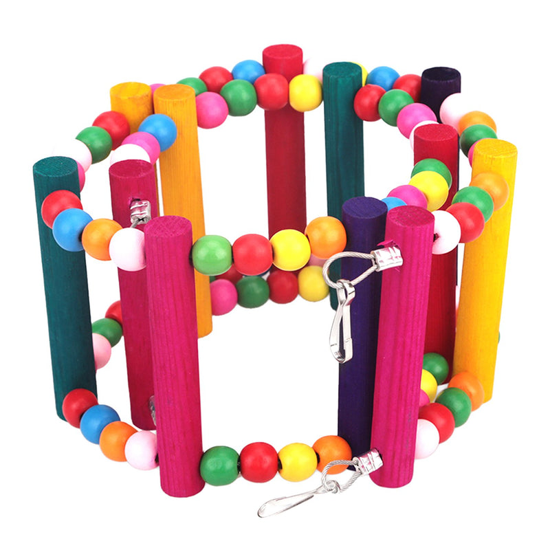 [Australia] - Bird Parrot Toys Ladders Swing Chewing Toys Hanging Pet Bird Cage Accessories Hammock Swing Toy for Small Parakeets Cockatiels, Lovebirds, Conures, Macaws, Lovebirds, Finches 12 Ladders 