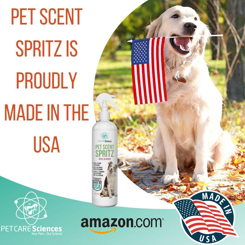 [Australia] - PET CARE Sciences Scent Spritz Dog Spray Deodorizer, Dog Freshening Spray, Long Lasting Dog Cologne, Apple Blossom Fragrance, 8 fl oz, Made in The USA 