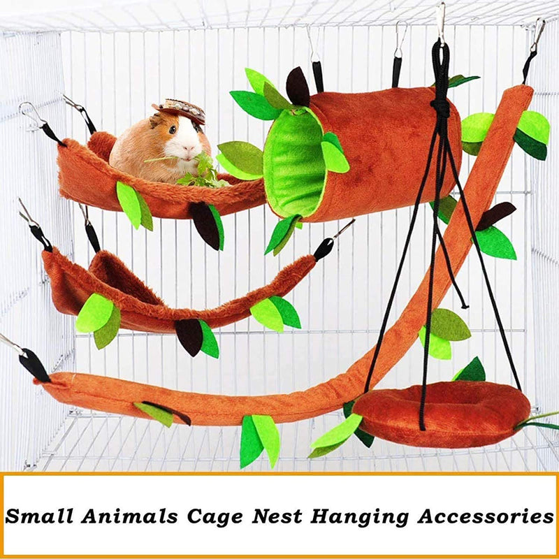 5 Pack Hamster Cage Guinea Pig Cage Accessories, Ferret Cage Toys Hammock Hamster Bed Rat Hamster Bed Hamster Cages Accessories Sugar Glider Toys for Squirrel Hamster Playing Cage Nest Accessories - PawsPlanet Australia