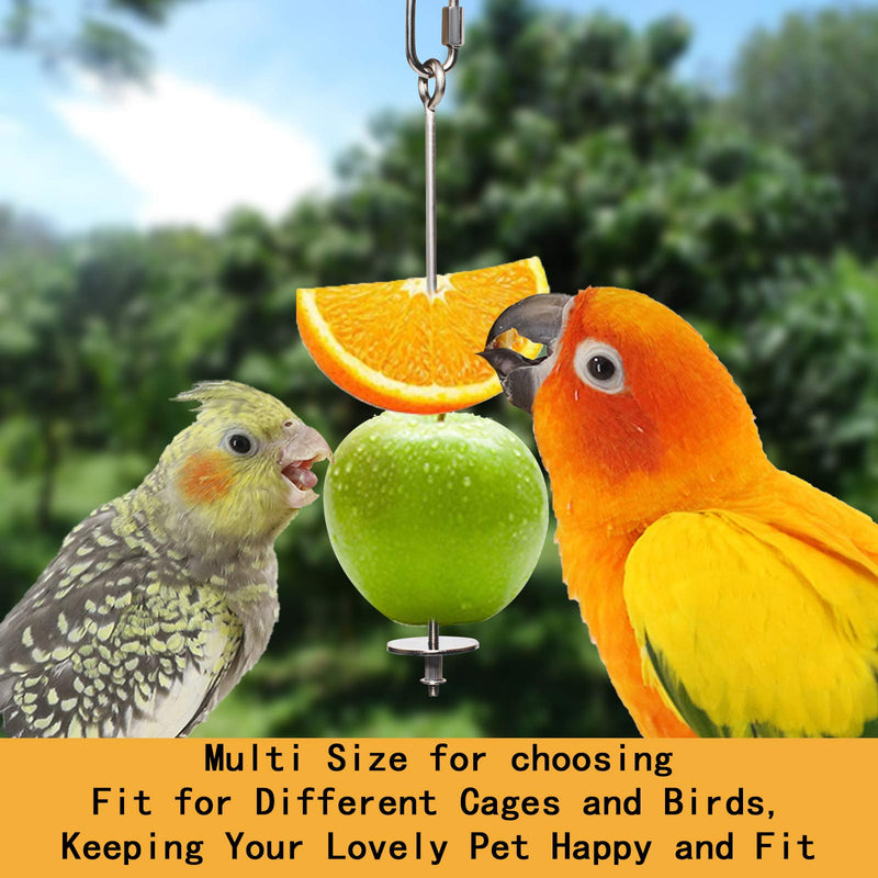 LSSH 2PCS Premium Bird Food Holder, Bird Treat Skewer,Bird Skewers,Bird Feeders, Stainless Steel Parrot Fruit Vegetable Stick Holder, Bird Feeder Toy,Foraging Toy, Bird Food Treat Skewer - PawsPlanet Australia