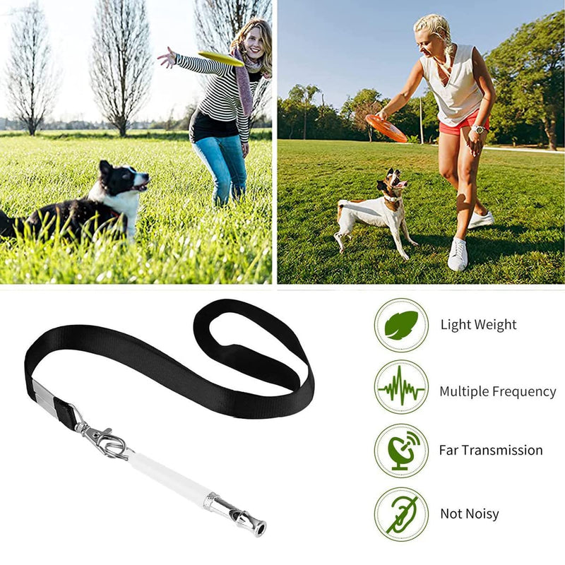 ROFAKU 2 Pack Dog Whistle to Stop Barking, Professional Ultrasonic Dog Whistles Puppy Training Tool with Lanyard - PawsPlanet Australia