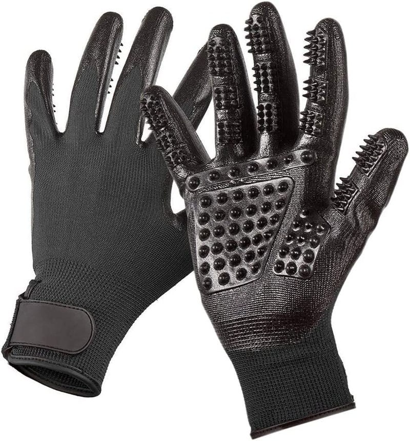 Pet Pro Care Pet Grooming Glove, Gentle Grooming for Cats, Dogs and Horses - As a Fur Brush for Dogs, Massage Glove, Cat Brush or for Grooming, Combing and Washing (1 Pair) - PawsPlanet Australia