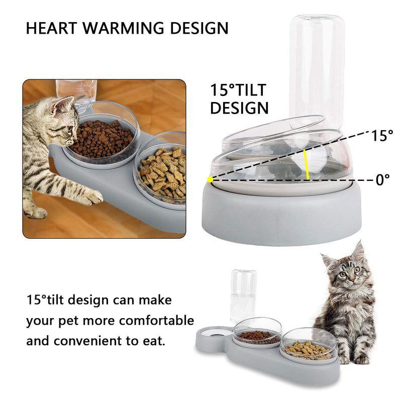 Cat Bowls Gravity Cat Puppy Water and Food Bowl Set Automatic Cat Feeder with Waterproof Mat for Small Medium Dog - PawsPlanet Australia