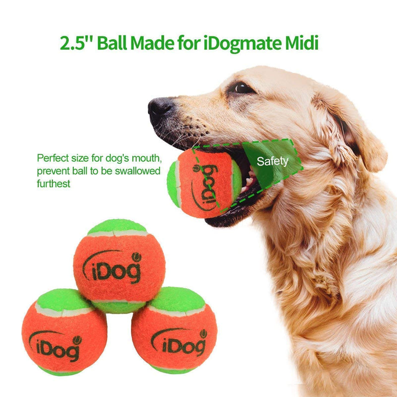 iDogmate Dog Ball, 2.5" Dog Ball for Midi Ball Launcher Large Size Safe Environment-Friendly Silicon Ball material with Wool Surface (3pcs/Pack) - PawsPlanet Australia