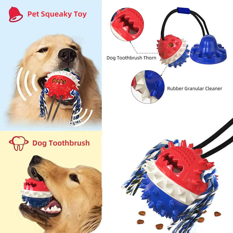 Siherry Dog Chew Toys for Aggressive Chewers, Suction Cup Dog Chewing Toy, Chewing and Cleaning Teeth, Dog Training Treats Teething Rope Toys for Boredom, Dog Toys for Aggressive Chewers Large Breed blue - PawsPlanet Australia