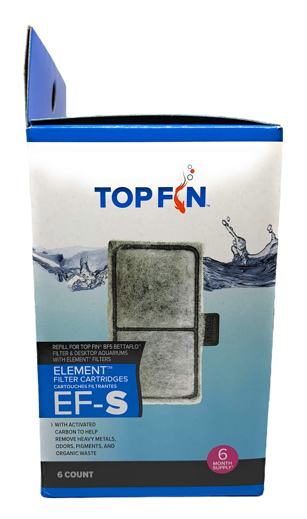 Top Fin EF-S Element Filter Cartridges (6 Count) for Fish Tank