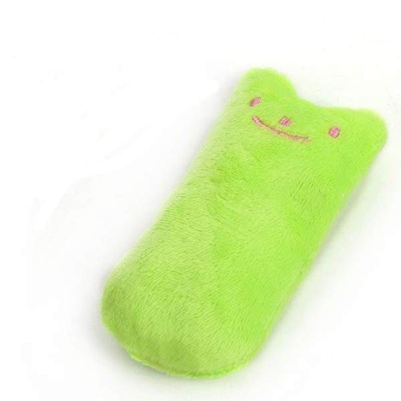 Bark and Purr Plush Cat/kitten Toy, Chewing vocal toy, Teeth Grinding, cat mint for cats, Assorted Colours, pack of 3, Size 4 cm W 9.5 cm L, Shape Thumb Cat - PawsPlanet Australia