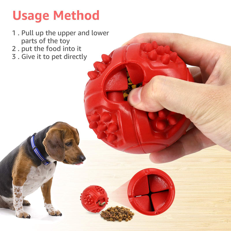 LSJoy Dog Treat Ball – Premium Dog Treat Toys for Training and Dental Hygiene – 8cm Treat Ball for Pets – Natural Rubber Dog Toy – Durable Design for Aggressive Chewers – Milk Flavour - PawsPlanet Australia