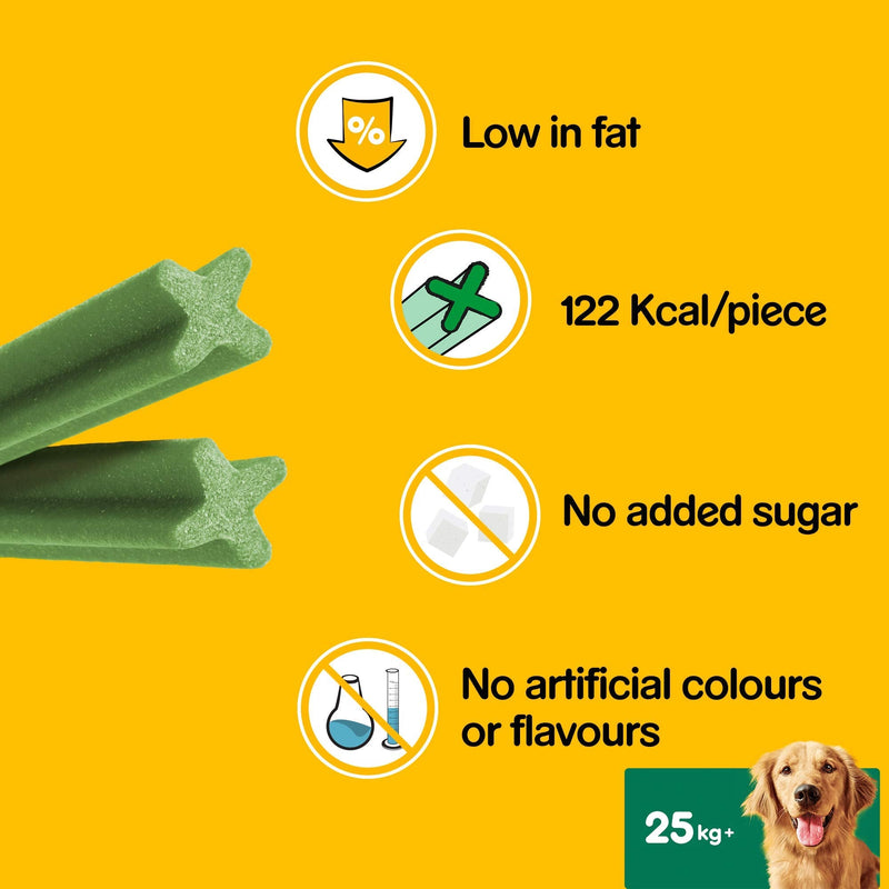 Pedigree Dentastix - Fresh Daily Dental Chews Large Dog, 112 Sticks - 4.32 kg megapack Pack of 4 (4 x 28 Sticks) 112 Count (Pack of 1) - PawsPlanet Australia