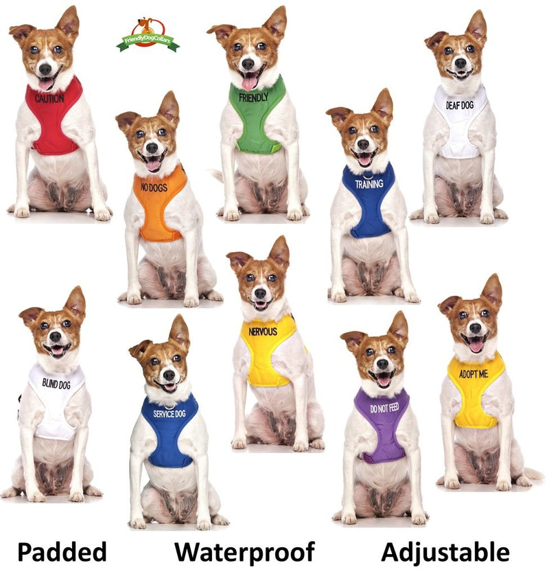 [Australia] - DEAF DOG White Dog Bandana quality personalised embroidered message neck scarf fashion accessory Prevents accidents by warning others of your dog in advance 