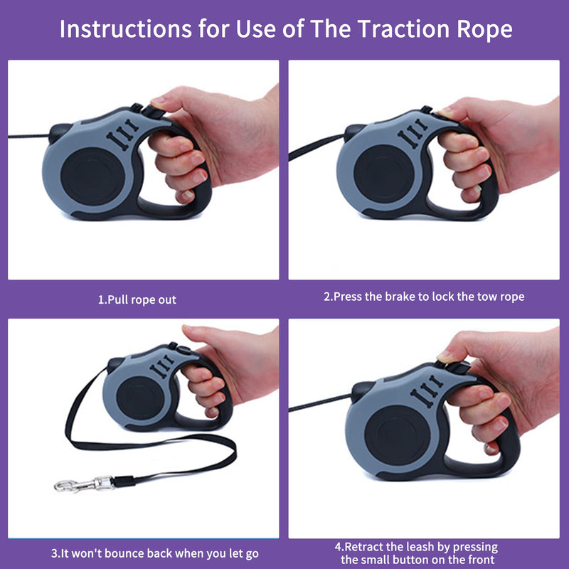 Cat harness set with leash, automatic cat harness for small dogs with 5 m/16.4 feet, cat leash, adjustable, escape-proof cat harness, escape-proof with leashes and night reflector (S) S - PawsPlanet Australia