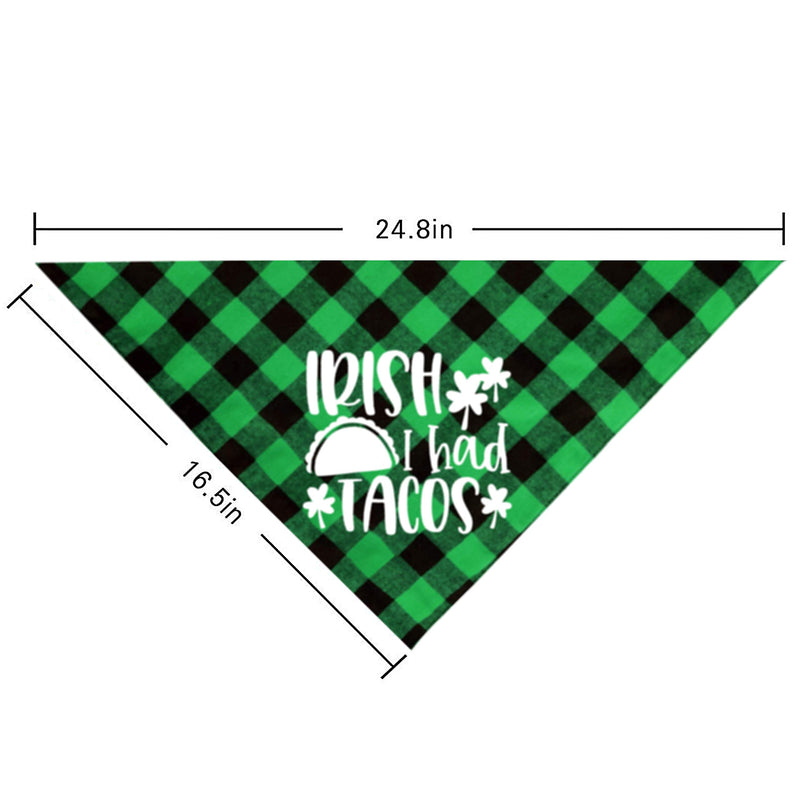 St. Patrick's Day Dog Bandana, Holiday Buffalo Plaid Bandana Scarfs for Small Medium Large Dogs Cats Pet Puppies (Wee bit Irish) Wee bit Irish - PawsPlanet Australia