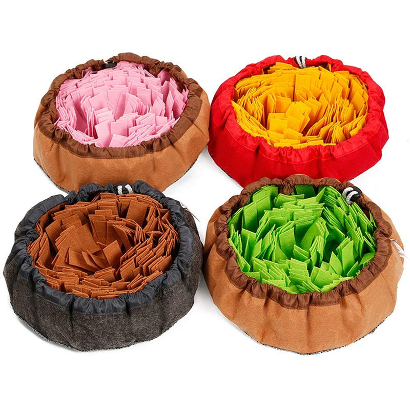 Naiyafly Snuffle Mat Dog Feeding Mat Slow Feeding Blanket Interactive Pet Smell Treat Toys Machine Washable for Small Medium Large Cat Dogs brown - PawsPlanet Australia